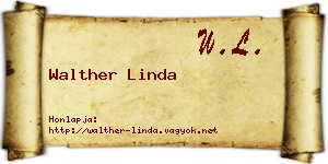 Walther Linda névjegykártya